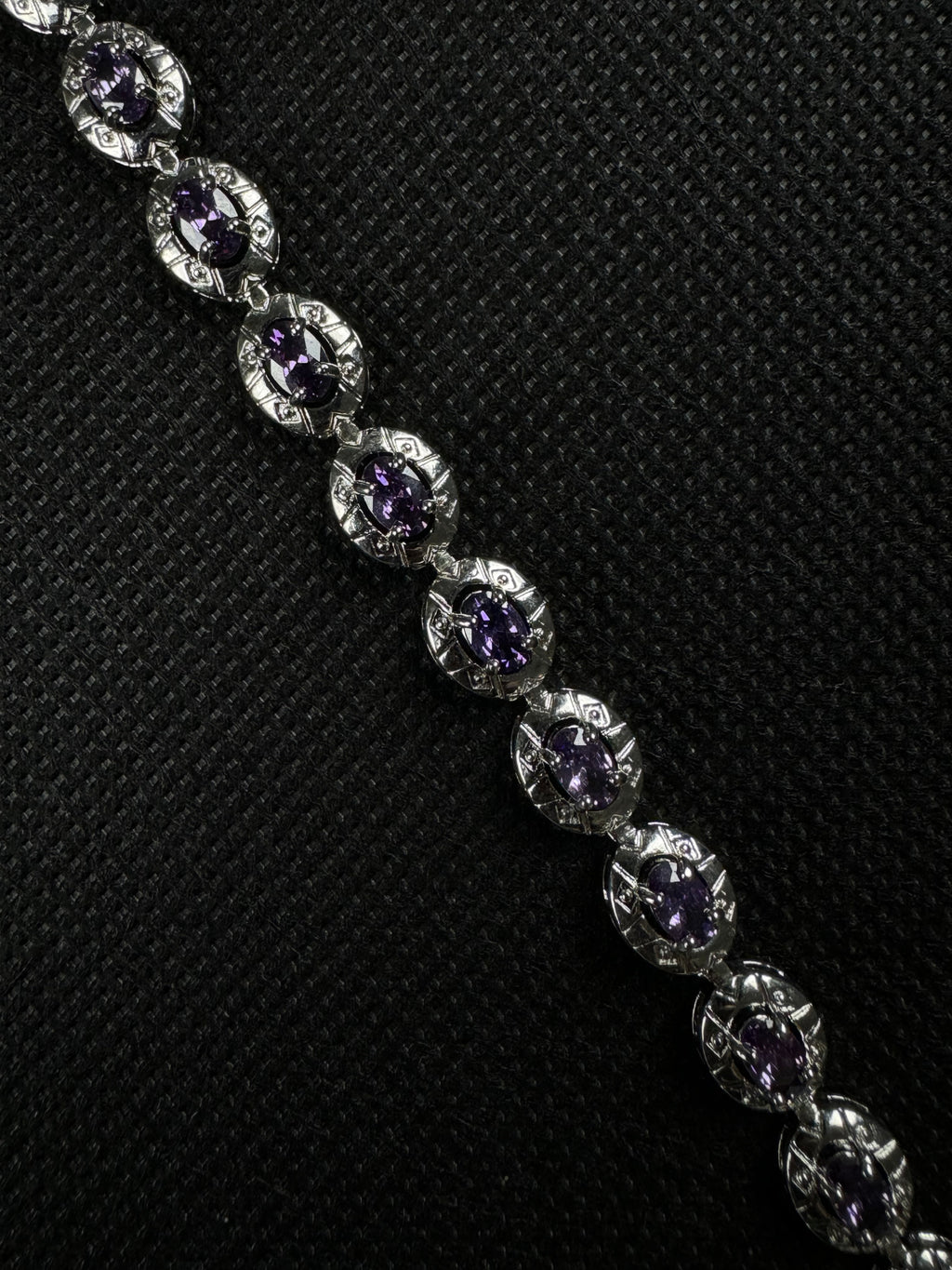 Gemstone Armband (Lila/Silber)