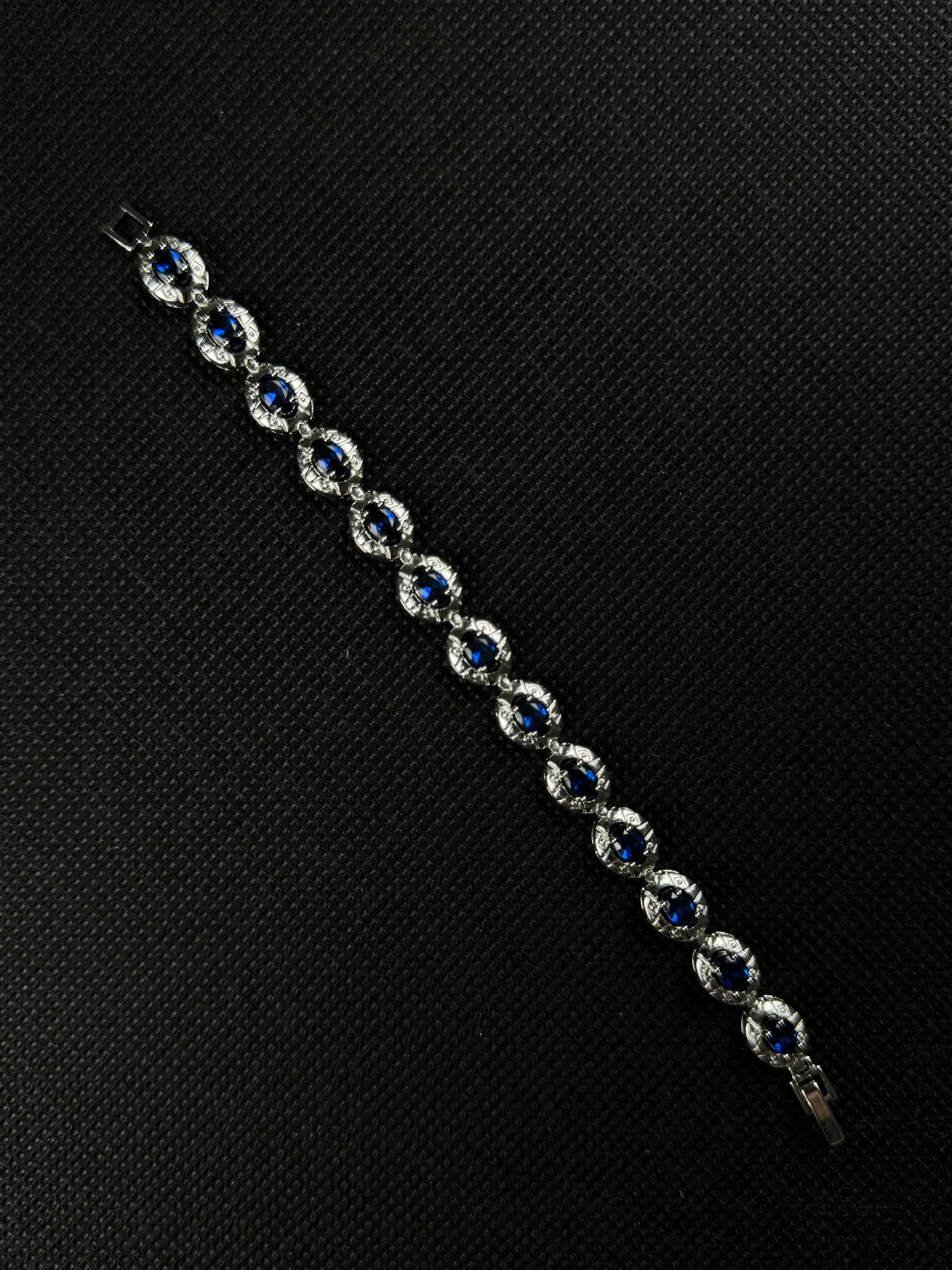 Gemstone Bracelet (Blue/Silver)