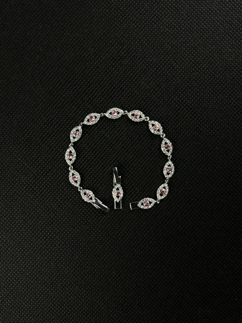 Angel Eyes Bracelet (Pink/Silver)