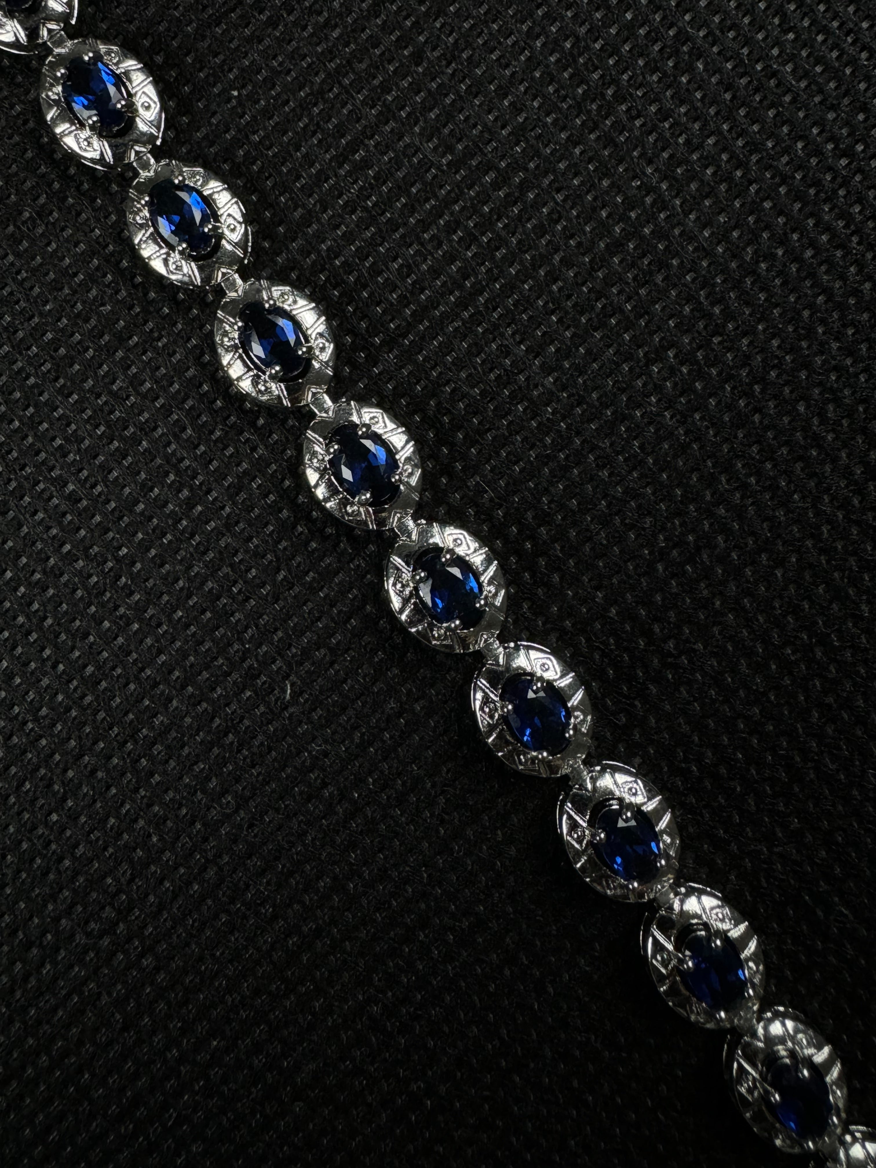 Gemstone Bracelet (Blue/Silver)